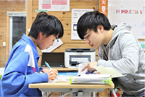 授業を行い夏休みの宿題のサポートも