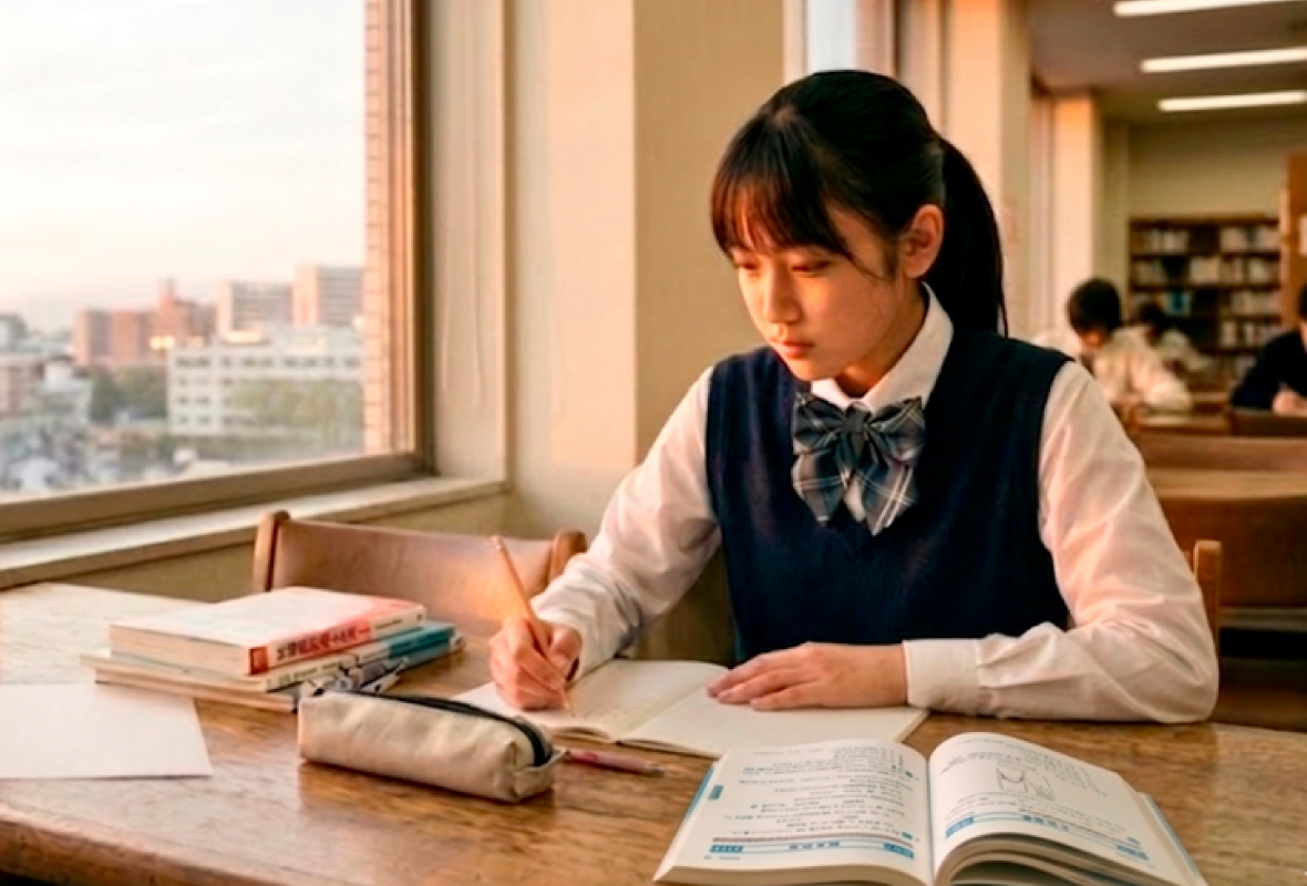 勉強の合間には、将来の夢である看護師に近づくため、病院でのボランティアにも挑戦しました。